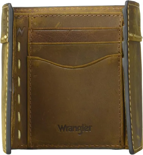 Miniatura 4 de Wrangler Cartera triple de cuero para hombre