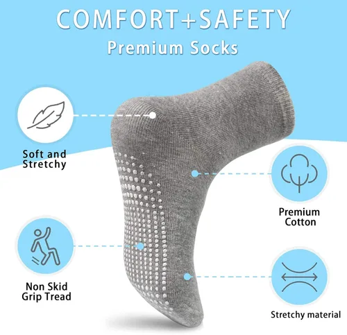 Miniatura 6 de GRPSKCOS Calcetines antideslizantes para niños y niñas, 12 pares de calcetines antideslizantes para bebés de 0 a 5 años