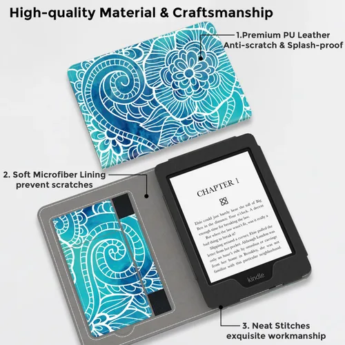 Miniatura 4 de VORI Funda con soporte para Kindle Paperwhite de 7"/6.8" (12ª/11ª generación-2024/2021) y Kindle colorsoft Signature Edition, funda protectora