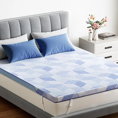 Miniatura 7 de PERLECARE Cubrecolchón firme Queen de espuma viscoelástica de 3 pulgadas para aliviar el dolor de espalda, protector de colchón con funda de bambú