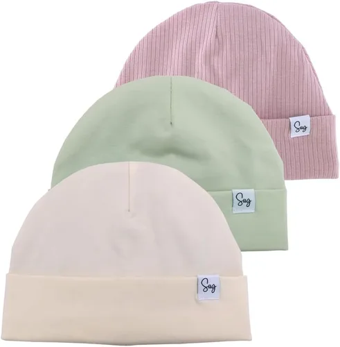 Miniatura 129 de Gorro de punto para recién nacido, para niños y niñas, con forro de satén sedoso, gorro para niños pequeños