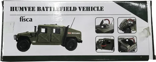 Miniatura 8 de Fisca - Modelo de coche a escala 1/18 de metal fundido a presión, vehículo militar blindado, camión de campo de batalla