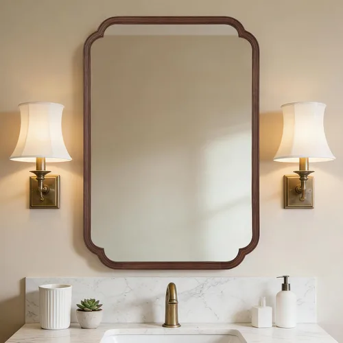 Miniatura 53 de WallBeyond Espejo de longitud completa para montar en la pared, 65 x 22 pulgadas, espejo de suelo con marco de madera rústica, espejo grande