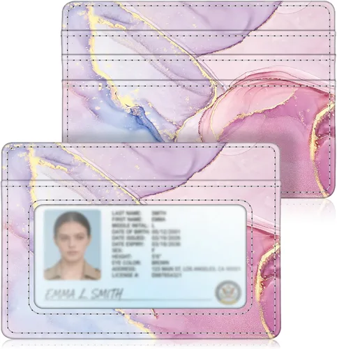 Miniatura 13 de Fintie Billetera delgada y minimalista para bolsillo frontal, con bloqueo RFID, tarjetero y ventana de identificación, para hombre o mujer