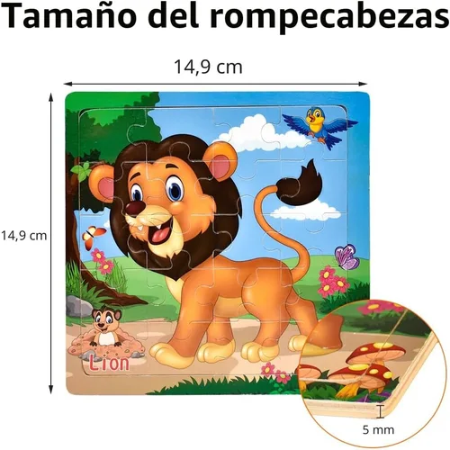Miniatura 6 de Rompecabezas para niños de 3 a 5 años, juguetes de madera Montessori, aprendizaje educativo, juegos preescolares para niños y niñas de 3, 4, 5 años