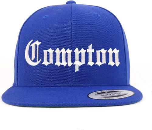 Miniatura 13 de Trendy Apparel Shop Compton City Old English - Gorra de béisbol bordada con visera plana