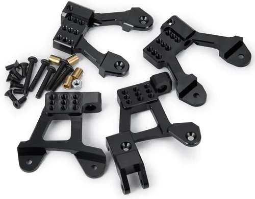 Miniatura 3 de RCLions Torres de choque ajustables delanteras y traseras de aluminio, aros de choque para Axial SCX10 ii actualizaciones 90046/90047 escala 1/10 RC