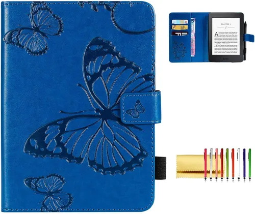 Miniatura 27 de Funda tipo libro para Kindle Paperwhite de 10ª/7ª/6ª/5ª generación, funda protectora ligera con ranuras para tarjetas, encendido automático