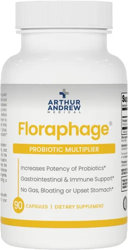 Arthur Andrew Medical, Floraphage, fórmula prebiótica y multiplicador probiótico, 90 cápsulas