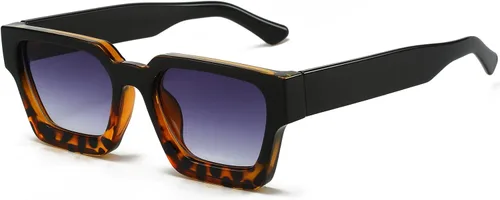 Miniatura 145 de AIEYEZO Gafas de sol cuadradas para mujeres y hombres, gafas de sol cuadradas con montura gruesa, estilo de diseñador simple