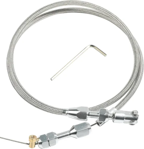 Kit de cable del acelerador de 36 pulgadas, cable de acelerador trenzado para automóvil, kit de reparación de cable de acelerador trenzado de acero