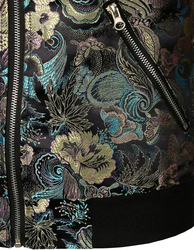 Miniatura 5 de JOGAL - Chaqueta de lujo satinada con bordado floral para hombre