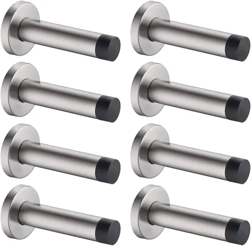 Miniatura 24 de JQK Tope de puerta, acero inoxidable 304 de grosor de 0.039 pulgadas (0.039 in), amortiguador de sonido, tope de puerta, protetor, 2 unidades, Punta