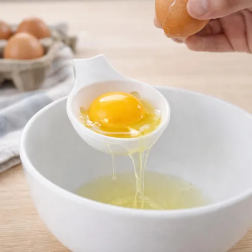 Miniatura 2 de Separador de clara de huevo y yema, separador de huevos blancos para hornear y cocinar, herramienta separadora de yema de huevo fácil de usar