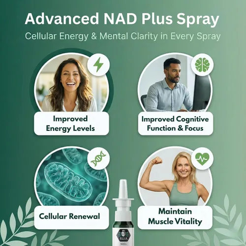 Miniatura 3 de NAD+ Spray 100 aerosoles Dinucleótido de nicotinamida y adenina NAD+ 100% puro y fabricado en Estados Unidos 5 mg por aerosol para apoyar