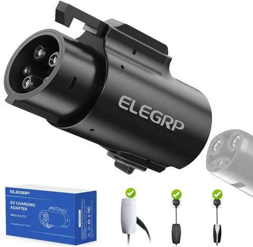 Miniatura 10 de ELEGRP Adaptador NACS a CCS, carga rápida de 500 A/1000 V CC, adaptador de cargador Tesla a CCS EV, compatible con Ford, GM, Nissan, Rivian EVs