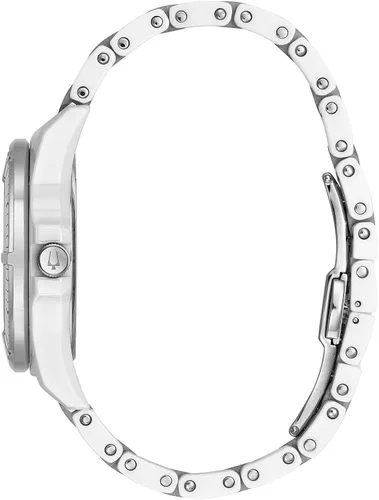 Miniatura 2 de Bulova Ladies' Marine Star 'Series L' 3-Hand Day Date Quartz Diamond Ceramic Watch, Sapphire Crystal, 100M Water Resistant, Mother-of-Pearl Dial