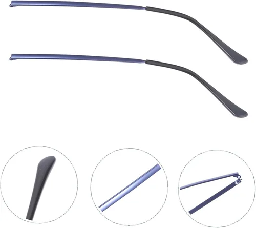 Miniatura 3 de 1 par de lentes de metal de repuesto para brazos, kit de reparación de lentes de sol ligero y cómodo para gafas, gafas de sol y gafas, fácil