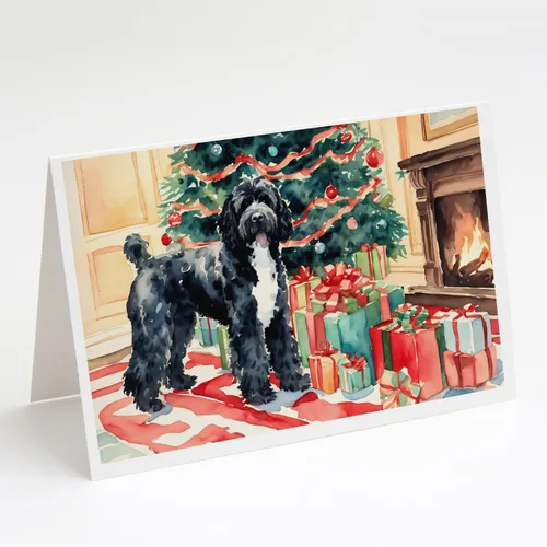 Miniatura 55 de Caroline's Treasures DAC2753GCA7P Paquete de 8 tarjetas de felicitación navideña acogedora de Husky siberiano Tarjetas en blanco con sobres