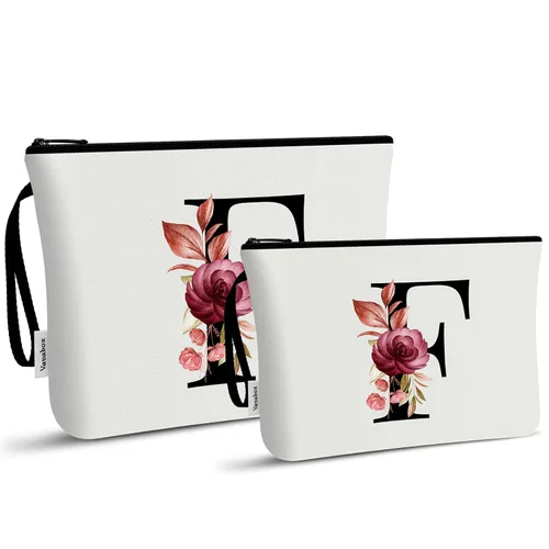 Miniatura 64 de Vavabox A-Z Bolsa de Maquillaje Personalizada, Regalos de Cumpleaños para Mujeres y Mamá, Regalos para la Mejor Amiga, Bolsa de Cosméticos