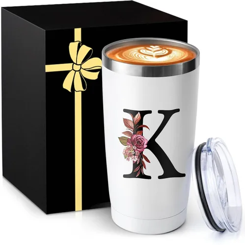 Miniatura 26 de Taza de café aislada de 20 onzas con tapa de acero inoxidable a prueba de derrames y fugas, pesada, grande, reutilizable, térmica, para viajes
