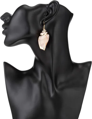 Miniatura 2 de lureme Joyería de playa Casual Seashell Conch Drop Cuelga Pendientes para Mujeres y Niñas (er006199)