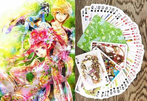 Miniatura 5 de Cartas de juego de anime # Baraja de póquer 54 cartas todas diferentes # Touhou Lindo divertido Neko Anime Manga Carteles Fanart