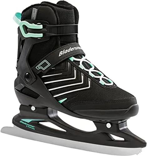 Miniatura 4 de Bladerunner Ice by Rollerblade Igniter XT - Patines de hielo para mujer, color negro y verde de invierno