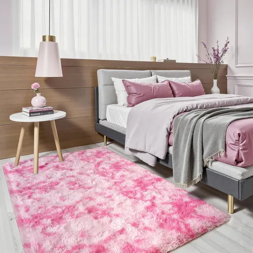 Miniatura 32 de Terrug Alfombra Corredor Negra Esponjosa para Dormitorio, 2x6 Pies Lindas Alfombras de Área de Pelo Largo para Pasillo, Alfombra de Felpa Suave