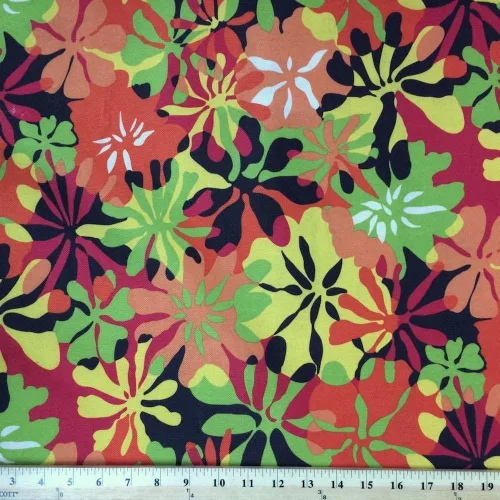 Miniatura 28 de Tela de lona estampada The Yard, impermeable, para exterior, 60 pulgadas de ancho, 600 denier negro (Tropical Black)