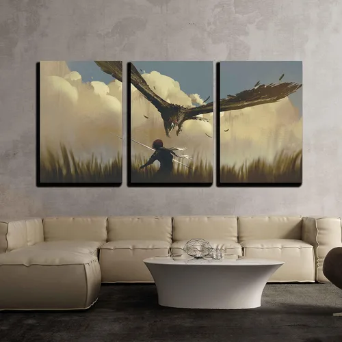 Miniatura 13 de wall26 - Arte de pared en lienzo de 3 piezas, delfín y león marino bajo el agua sobre fondo del océano mirándote - Arte moderno para el hogar