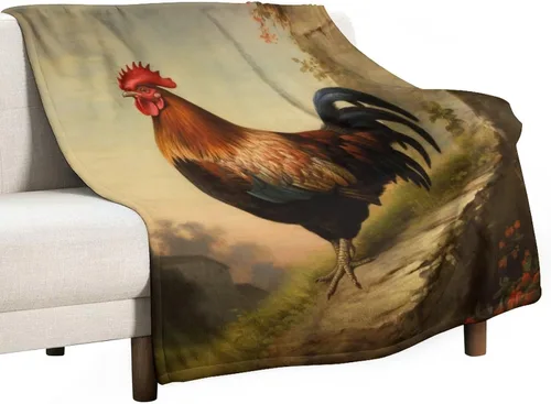 Miniatura 25 de Manta de gallos orgánica de forro polar de pollo de 30 x 40 pulgadas, manta de franela para sofá, cama para adultos, niños, adolescentes, regalo