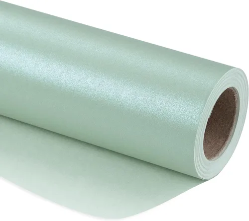 Miniatura 12 de RUSPEPA Papel de regalo negro mate, color liso perlado, papel lustre perfecto para bodas, cumpleaños, Navidad, baby shower, 17 pulgadas x 32.8 pies