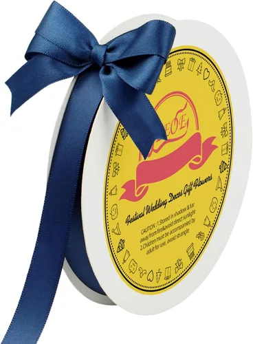 Miniatura 84 de Cinta de satén blanca antigua de doble cara de 1-1/2 pulgadas x 50 yardas, cinta de poliéster para envolver regalos, día de San Valentín, bodas