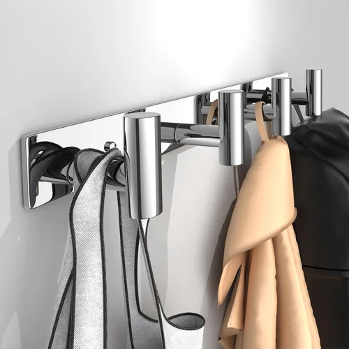 Miniatura 24 de Perchero de Pared Montado - 3 Ganchos, Ganchos de Pared de Acero Inoxidable Resistente para Toalla, Bolso de Abrigo, Perchero para Sombreros