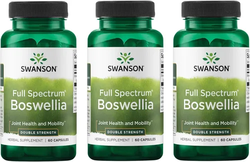 Swanson Suplemento ayurvédico para articulaciones Boswellia Serrata de doble fuerza para adultos activos que buscan flexibilidad y apoyo para la