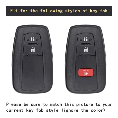 Miniatura 4 de Funda inteligente para llavero compatible con Toyota Corolla Hatchback C-HR Prius RAV4 3 botones de entrada sin llave, accesorios de control remoto