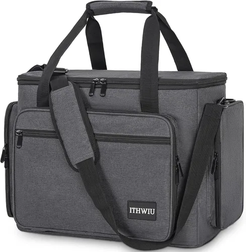 Miniatura 10 de Estuche de transporte para máquina de coser con múltiples bolsillos de almacenamiento para accesorios, bolsa universal de almacenamiento compatible
