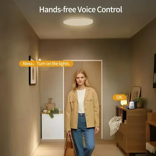 Miniatura 3 de RGBCW - Luces de techo LED inteligentes que cambian de color, compatible con Alexa Google Home, lámpara de techo empotrada de 24 W, programador