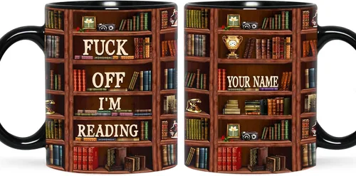 Miniatura 12 de B62112 - Taza de bibliotecario personalizada, motor de búsqueda original, estante de biblioteca, taza para amantes de los libros, color negro, 11