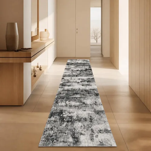 Miniatura 14 de Alfombras para pasillos antideslizantes 2x8, alfombra de pasillo moderna lavable para entrada, alfombra de piso suave resistente a manchas para Gris