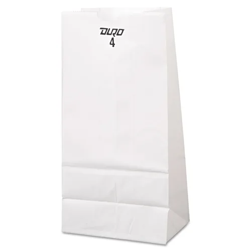 General GW4500 #4 Bolsa de papel para comestibles, 30 libras, color blanco, estándar 5 x 3 1/3 x 9 3/4, (caja de 500 bolsas)