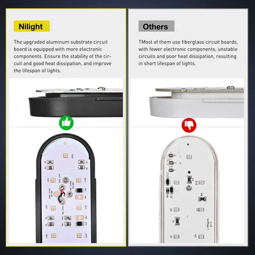 Miniatura 4 de Nilight Juego de luces traseras ovaladas de 6 pulgadas para remolque, 6 piezas, color rojo, ámbar y blanco, 10 luces LED con ojales de montaje