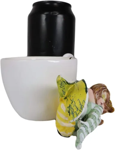 Miniatura 5 de Ebros Gift Amy Brown Fantasy Manzanilla calmante en taza de té con figura de hadas durmiendo escultura festiva coleccionable