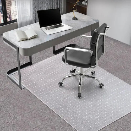 Miniatura 8 de Vicwe Tapete grande para silla de oficina para suelos alfombrados, 60 x 48 pulgadas, alfombrillas rectangulares para sillas de escritorio
