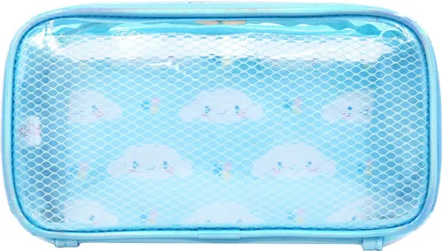 Miniatura 3 de Roffatide Anime Cinnamoroll Bolsa de maquillaje transparente azul impermeable Estuche cosmético holográfico PVC bolsa de viaje bolsa de embalaje