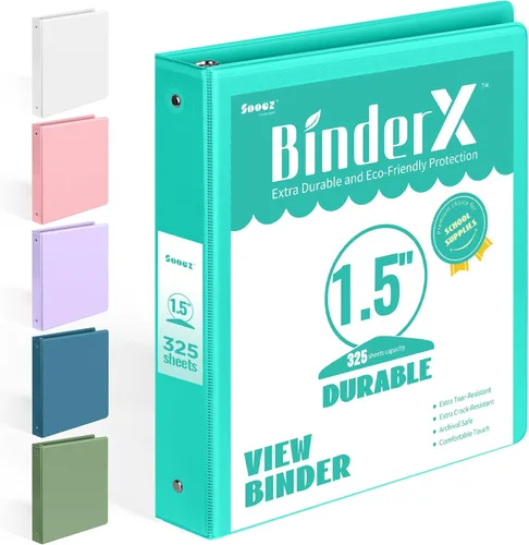 Miniatura 33 de BinderX - Carpeta de 3 anillos redondos extraduradera de 1 pulgada, se adapta a 175 hojas de papel de 8.5 x 11 pulgadas, cubierta personalizable