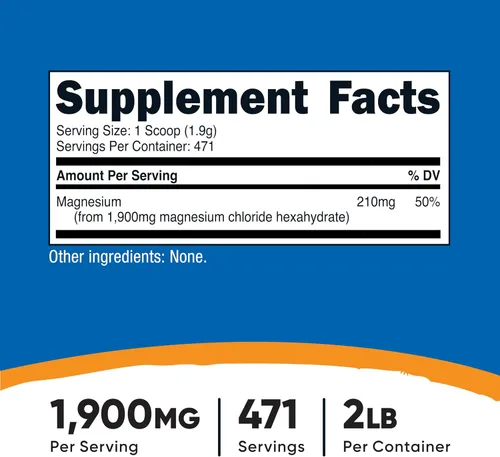 Miniatura 2 de Nutricost Cloruro de magnesio (2 libras) - Sin gluten, vegetariano, sin OMG