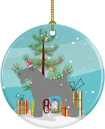 Miniatura 102 de Caroline's Treasures Bulldog inglés «Merry Christmas» adorno de cerámica para árbol de Navidad, decoración colgante para el hogar, Navidad, fiestas