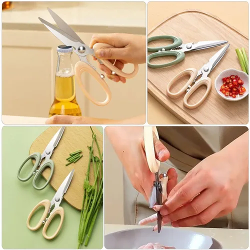 Miniatura 6 de Beavorty Tijeras de cocina resistentes de acero inoxidable, tijeras para aves de corral, tijeras de alta resistencia, tijeras de alimentos, tijeras